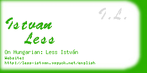 istvan less business card